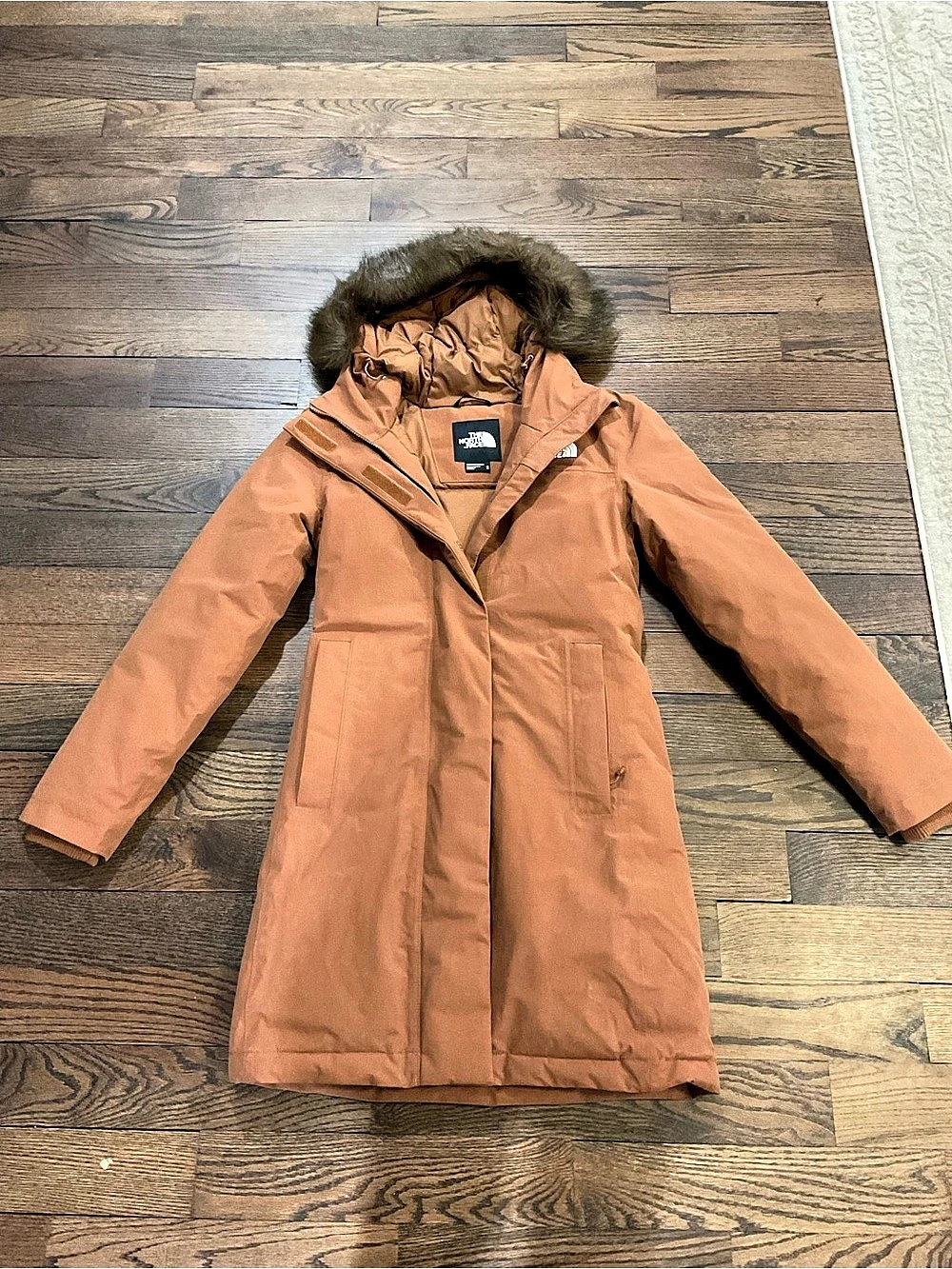 The North Face Arctic Parka Women's Hooded Puffer Coat, Brown